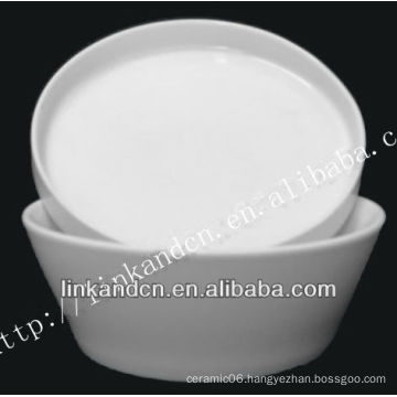 KC-00784 white high quality ceramic salad bowl